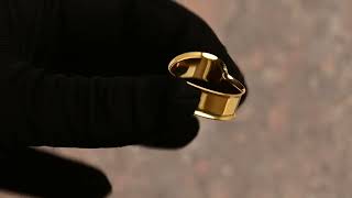 Gold Heart Shaped Steel Tunnel / Plug / Gauge