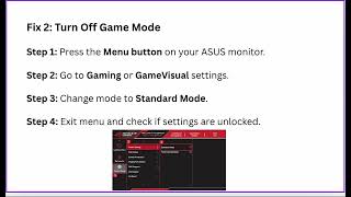 How to Fix ASUS Monitor Settings Greyed Out – Disable HDR/Game Mode and Unlock OSD