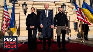 Biden shows solidarity with Ukraine in surprise visit ahead of invasion anniversary