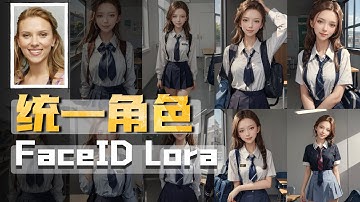 统一角色 Stablediffusion IP-Adapter FaceID Lora模型教程，一张图解决角色一致性