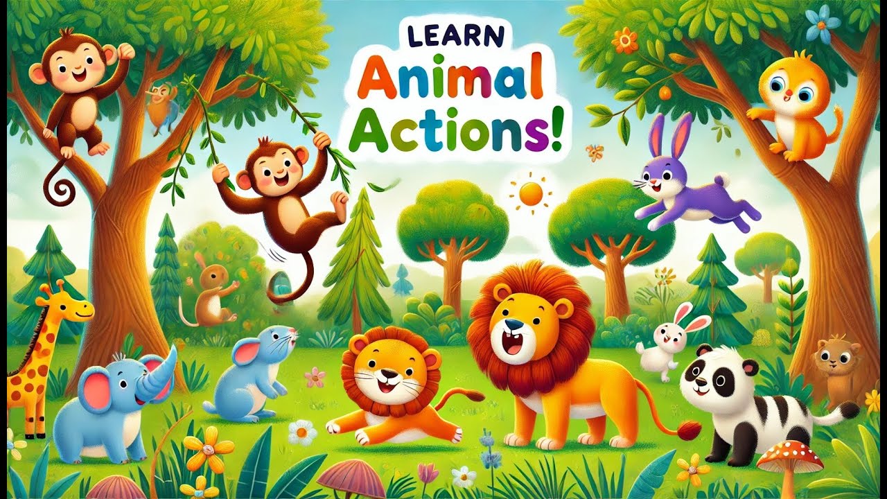 Fun Animal Learning Educational Animal Actions for Kids | Learn & Move with Fun Animals! ๐พ๐ถ ...