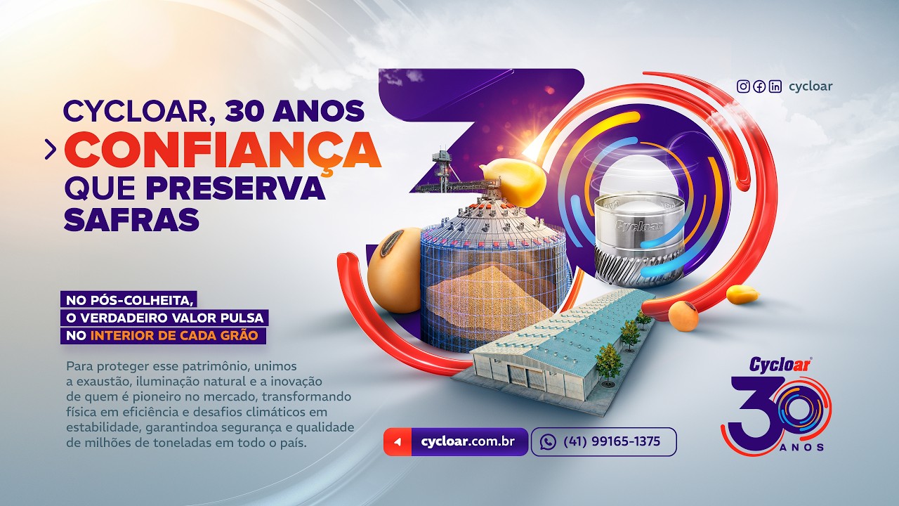 Cycloar, 30 anos. Confiança que preserva safras.