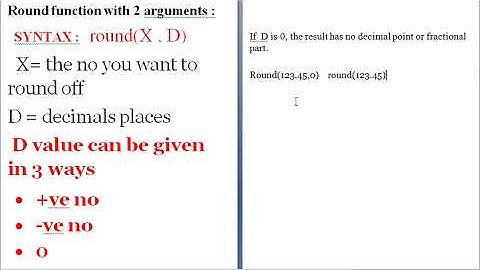 MYSQL -round function with 0 as second argument