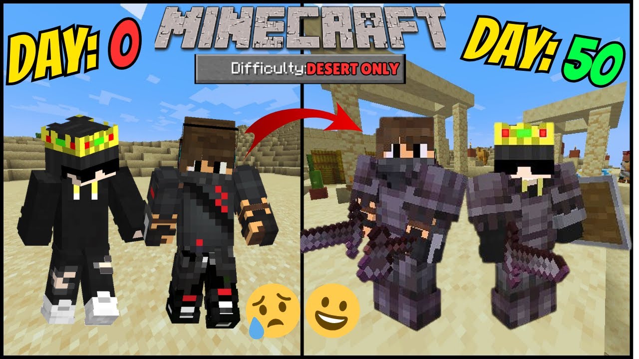 MINECRAFT 100 DAYS But DESERT ONLY WORLD (PART 1)