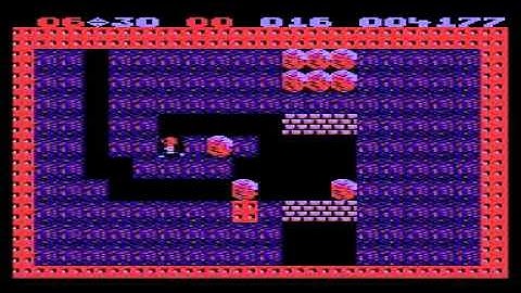 Atari 8-bit Boulder Dash (First Star Software) bonus life intermission challenge #4