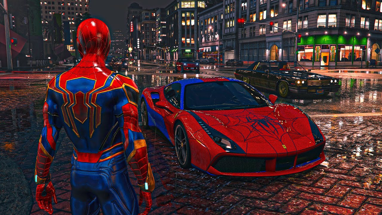 GTA V Utra Realistico Com Carro do Homem-Aranha Mod - 4K 60FPS - YouTube