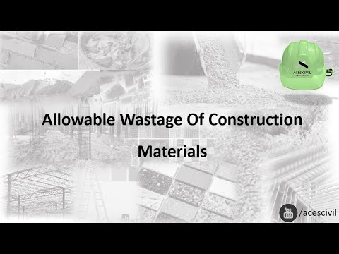 Allowable Wastage Of Construction Materials - YouTube