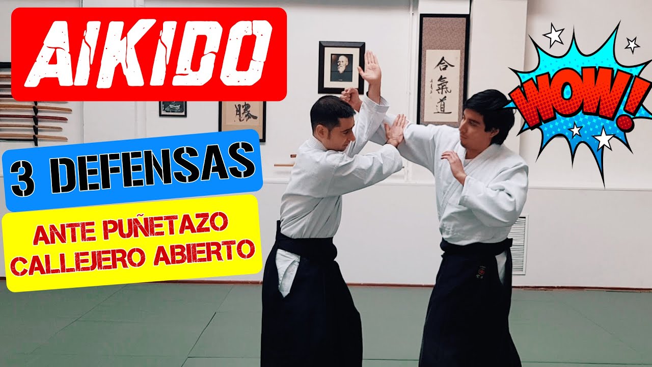 AIKIDO APLICADO: 3 DEFENSAS ante PUÑETAZO CALLEJERO abierto 👊💥| cómo defender un PUÑETAZO SORPRESIVO