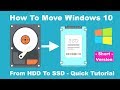How to Move Windows 10 from HDD to SSD - Quick Tutorial 2021