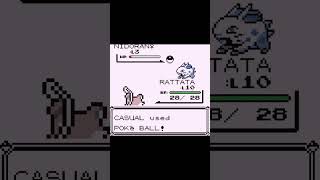 Catching Nidoran♀!! Pokemon Red  #shorts #pokemon #squirtle #gaming #gameboy #retro  #red