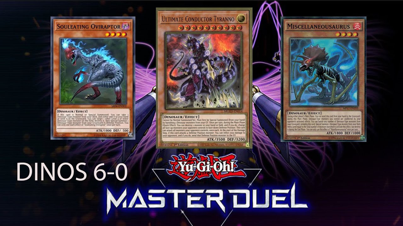 Scrap Dinos in Yu-Gi-Oh Master Duels!  Platinum Rank (6-0) Tier 1 Meta Deck!!