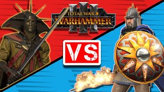 Gold Man VS Shield Man! - Legendary Battles In Warhammer 3
