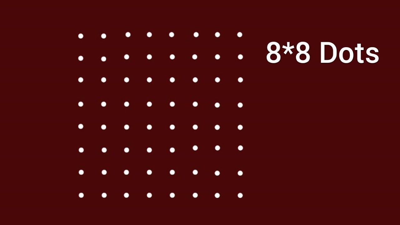 Ранголи с простым дизайном 8*8 точек / новейшие ранголи / ранголи с цветами / ранголи с красивым ...