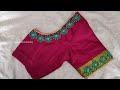 Simple and beautiful design using normal needle on stitched blouse | easy hand work stitched blouse