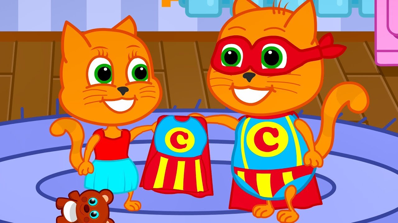 Família de Gatos - Impressionante Bebês de Superheróis Desenho