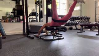 Knee banded bent knee to spread eagle reverse hyper with abduction