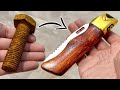 TURNING A RUSTY BOLT INTO A BEAUTIFUL FOLDING POCKET KNIFE