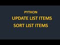 Update & Sort The List| sort() vs sorted(), reverse() (Beginner Guide)