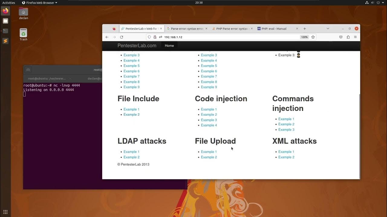 command injection using ubuntu pentester lab YouTube