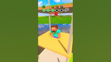 Dropping Mini to Colossal Steve Through Every Block!🧱#teardown #minecraft #shorts