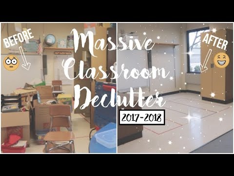 MASSIVE CLASSROOM DECLUTTER | END OF YEAR | 2017-2018!!! - YouTube