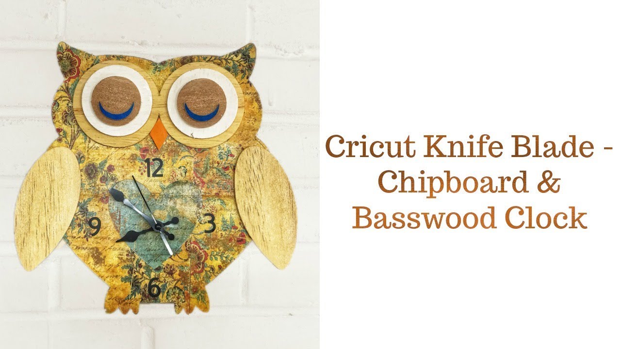 Download Free Cricut Knife Blade Chipboard Basswood Clock Youtube PSD Mockup Template