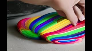 Rainbow Resin Coaster ASMR Reveal | Satisfying Layers
