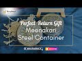 Premium Meenakari Steel Container | Elegant Storage Box by ShopBeat | Traditional Yet Modern