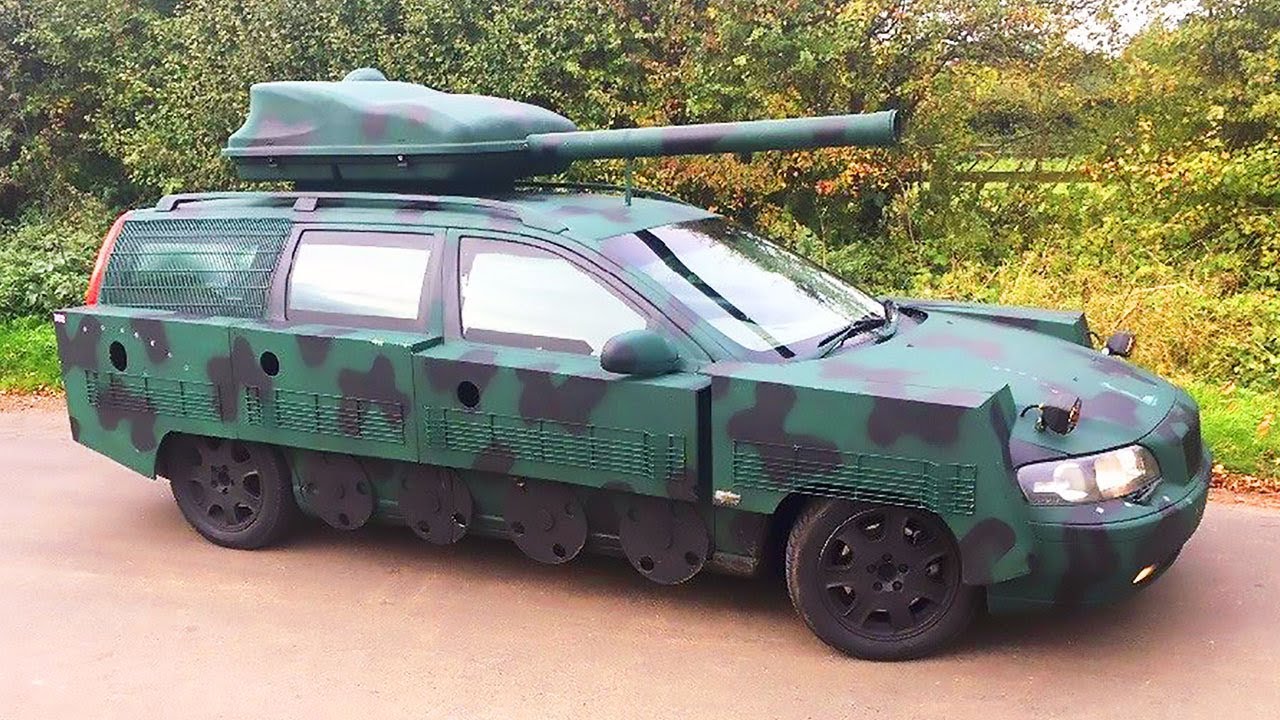 Volvo V70 turned into a tank - YouTube