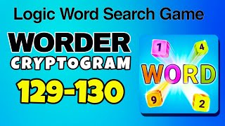 WORDER Logic Word Search Game level 129 130