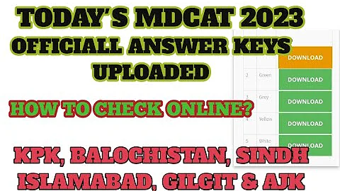 MDCAT 2023 | Official answer keys uploaded | How to download answer keys online | MDCAT Result date