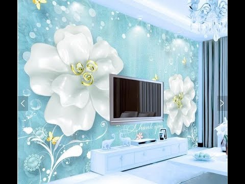 How To Design Tv Background With Wallpaper Design (Modern Living room) -  YouTube