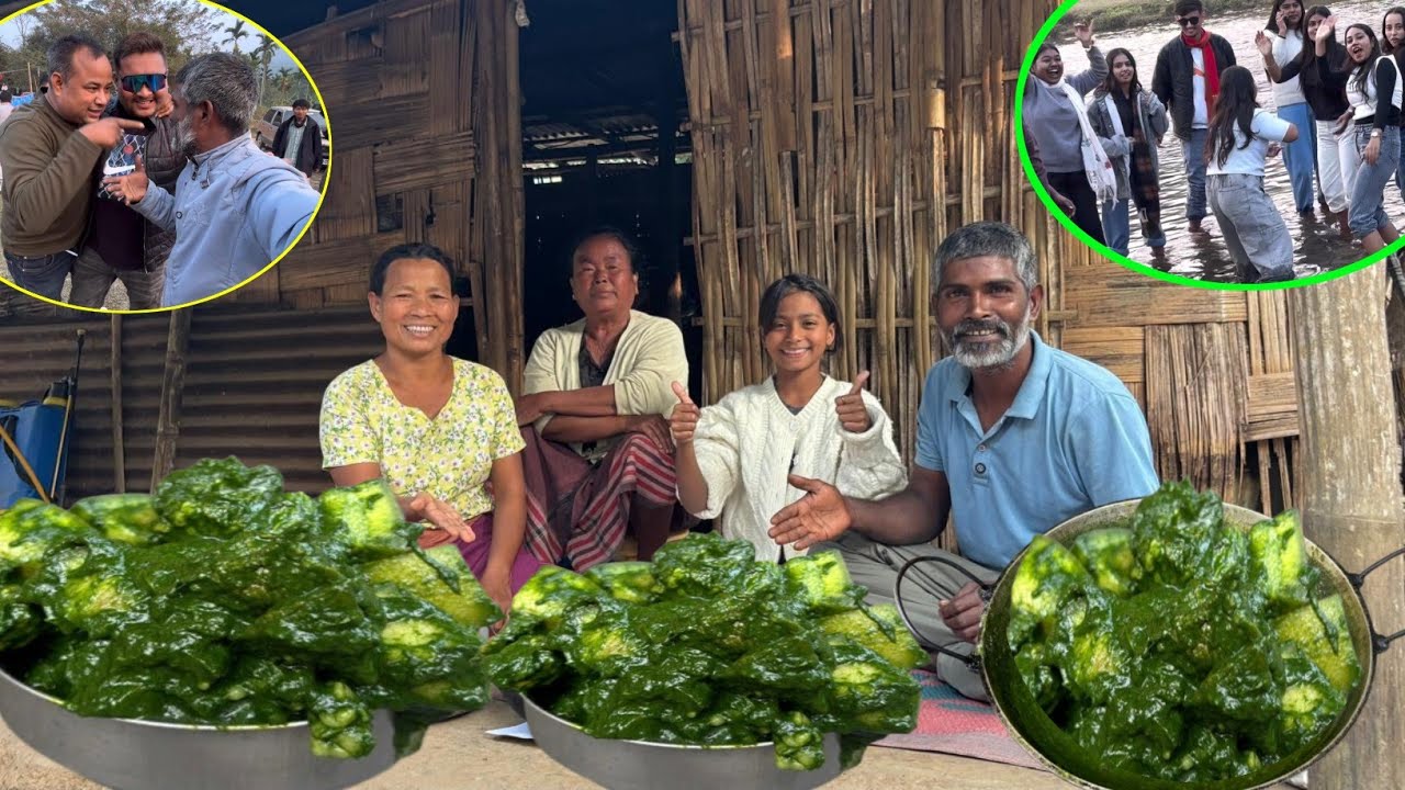 Pork and Cooked with Colocasia Leaves | Meghalaya Traditional Famous Food | Cooking Pork 