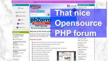 phZorro   Opensource Forum  Demo 2