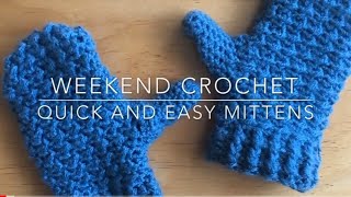 Weekend Crochet: Beginner Mittens, Moss Stitch Variation
