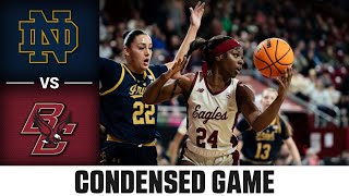 Notre Dame vs. Boston College Condensed Game | 2023-24 ACC Women's Basketball