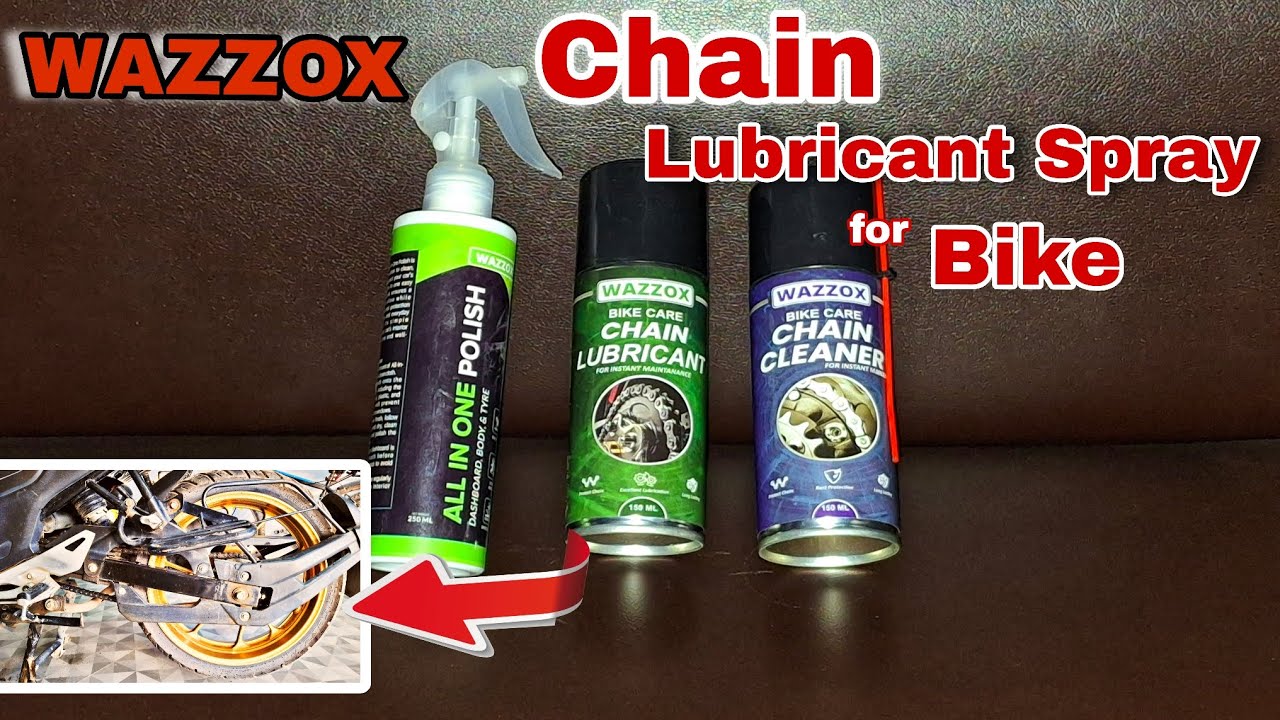 WAZZOX Bike Chain Lubricant Spray || Motorcycle chain cleaning And Lubricant Tutorial in Hindi ||
