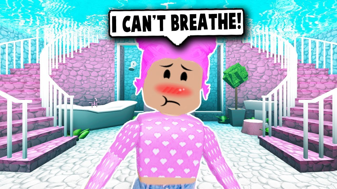 I Spent 24 Hours In My Secret Underwater Base On Bloxburg Roblox - i spent 24 hours in a stranger s bathroom roblox bloxburg