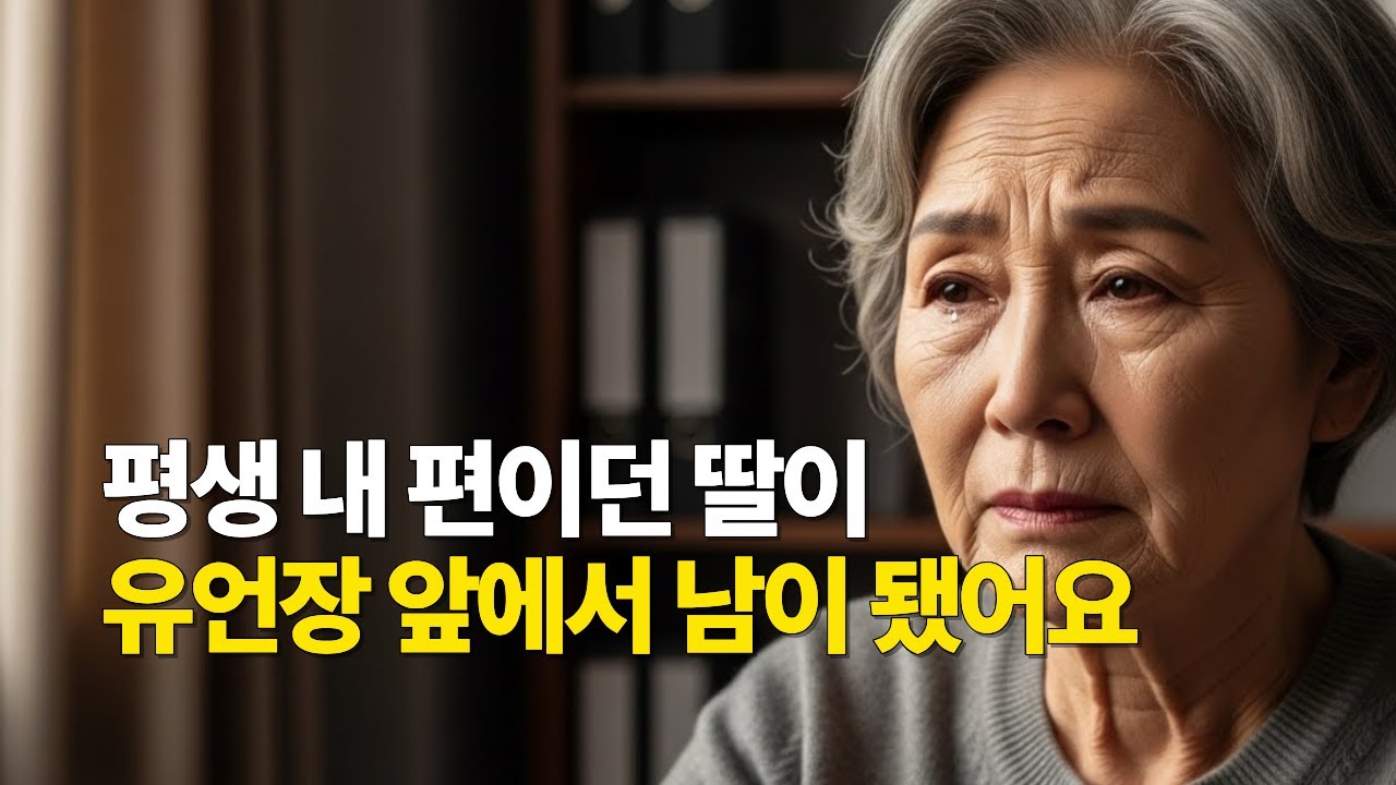 평생 내 편이던 딸이, 유언장 앞에서 남이 됐어요 | 60대 엄마의 고백