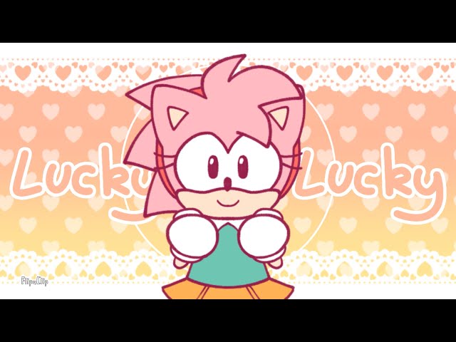 lucky lucky animation meme // classic amy rose [sonic the hedgehog] class=