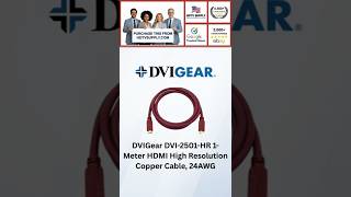 DVIGear DVI-2501-HR 1-Meter HDMI High Resolution Copper Cable, 24AWG