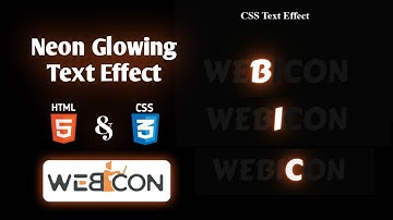 Neon Glowing Text Effect using pure css | Webicon | 2020