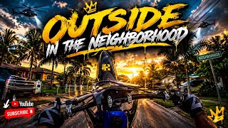 Bike life outside in the neighborhood