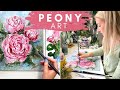 How to Paint a Peony Flower