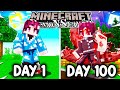 I survived 100 days as a demon in demon slayer minecraft