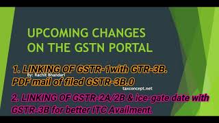 #GST PORTAL #GSTN #GSTR-3B #GSTR      UPCOMING CHANGES ON THE GSTN PORTAL
