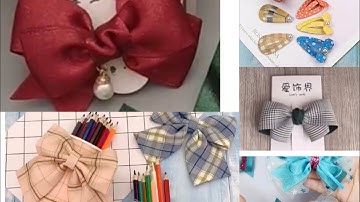 ▶️1 Hướng dẫn làm nơ cài tóc đẹp / How to make hairpin bow / Anh Narcissus