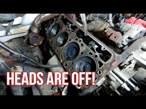 DURAMAX HEAD GASKET REPLACEMENT HEADS OFF! day 4 - YouTube