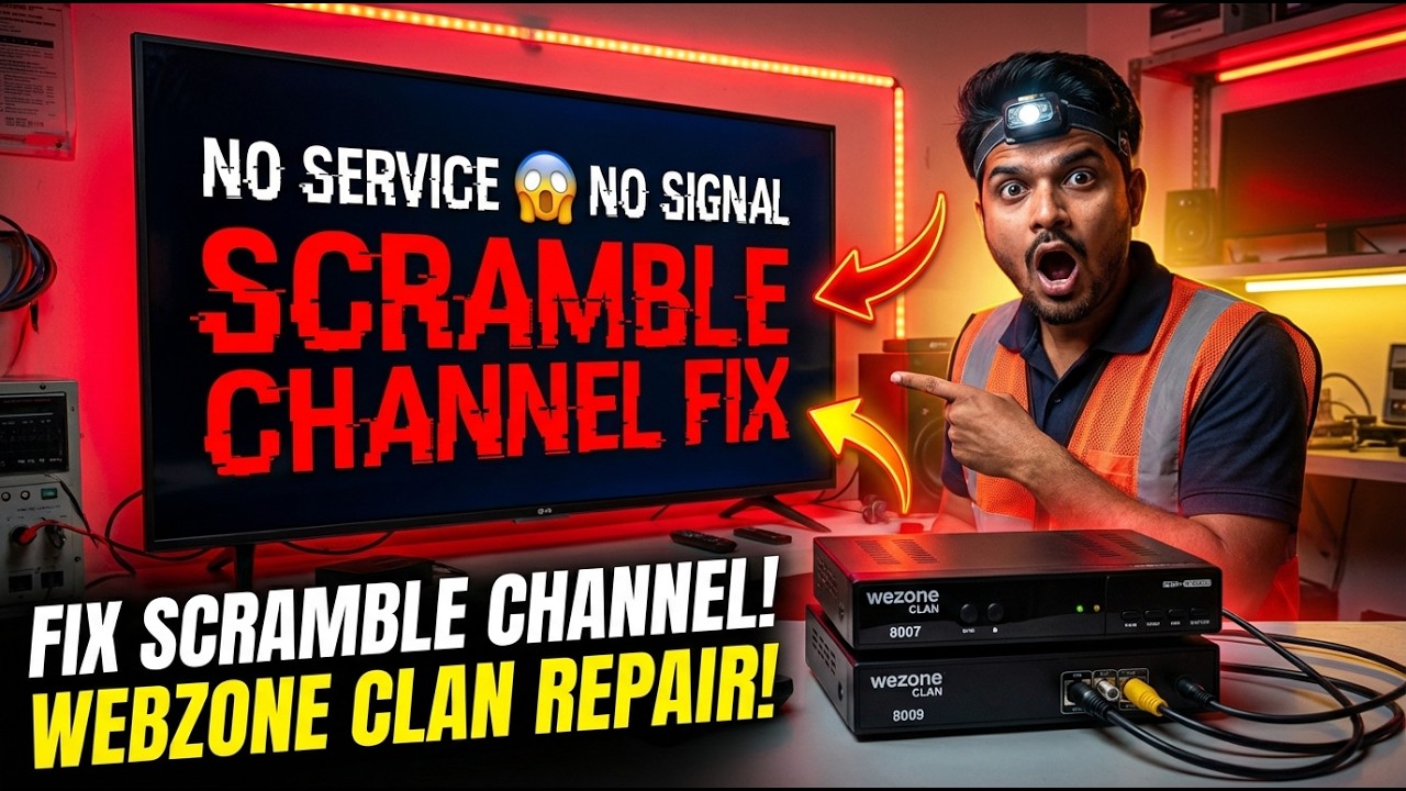 Wezone Clan 8007 & 8009 NO SIGNAL Problem 🔥 NO SERVICE + SCRAMBLE CHANNEL Fix 100% Working