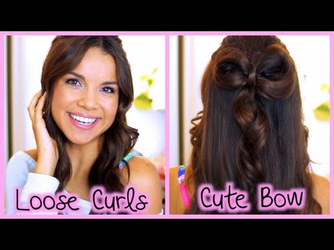 Quick and Easy Loose Curls + Cute Hair Bow!